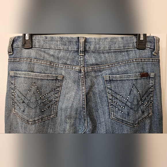 Seven 7 For All Mankind Women's A Pocket Flare Leg Jeans Blue Size 31 - Picture 8 of 10